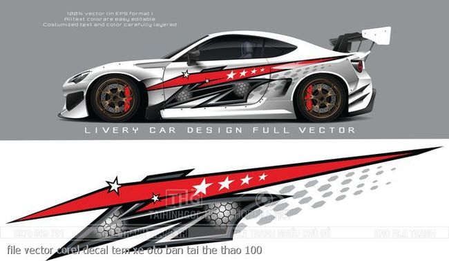 file vector corel decal tem xe oto ban tai the thao 100