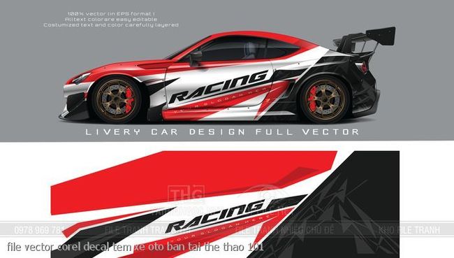 file vector corel decal tem xe oto ban tai the thao 101