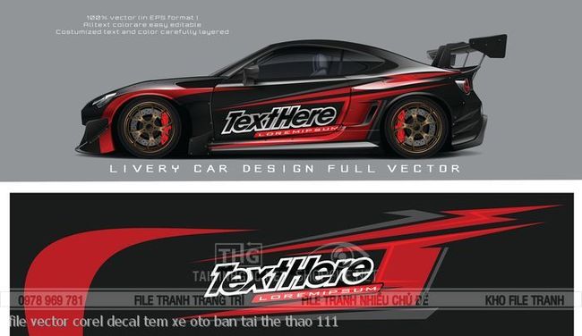 file vector corel decal tem xe oto ban tai the thao 111
