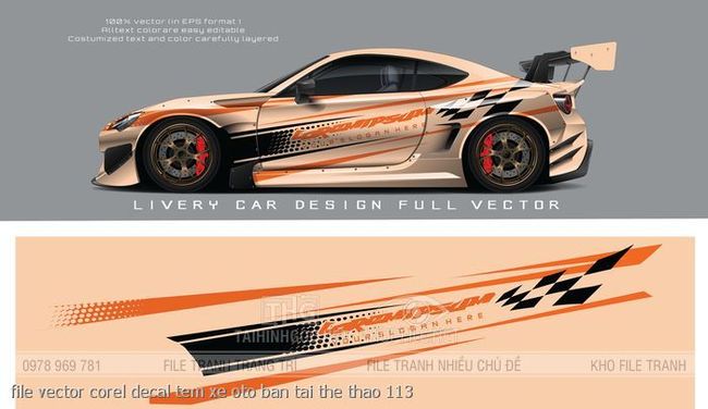 file vector corel decal tem xe oto ban tai the thao 113
