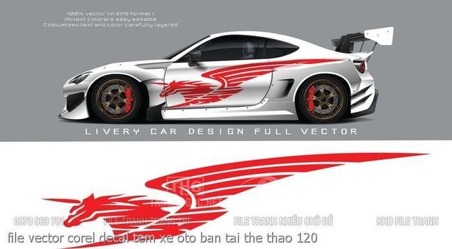 file vector corel decal tem xe oto ban tai the thao 120