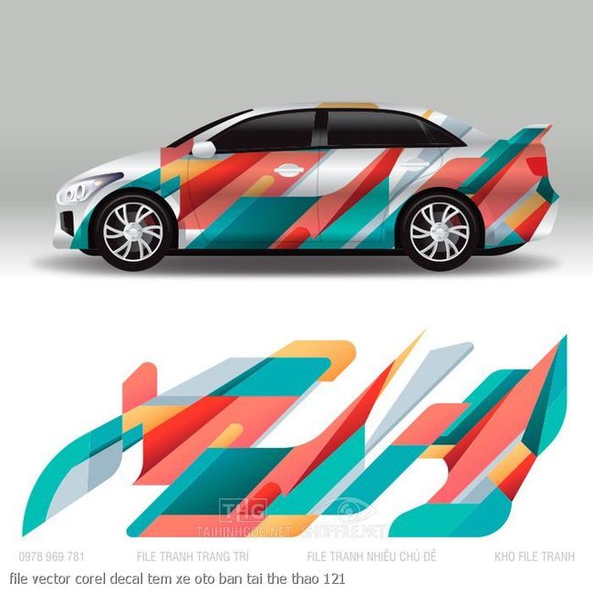 file vector corel decal tem xe oto ban tai the thao 121