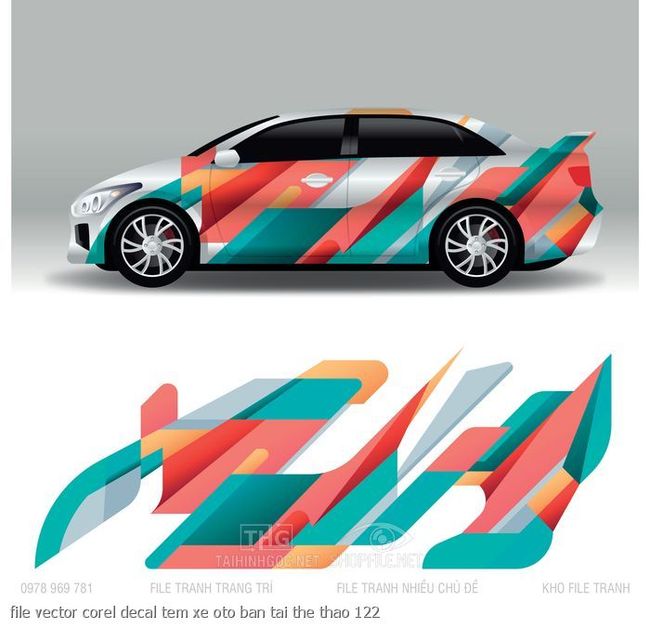 file vector corel decal tem xe oto ban tai the thao 122