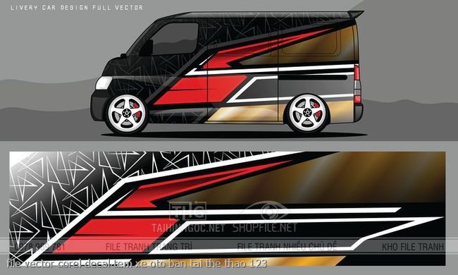 file vector corel decal tem xe oto ban tai the thao 123