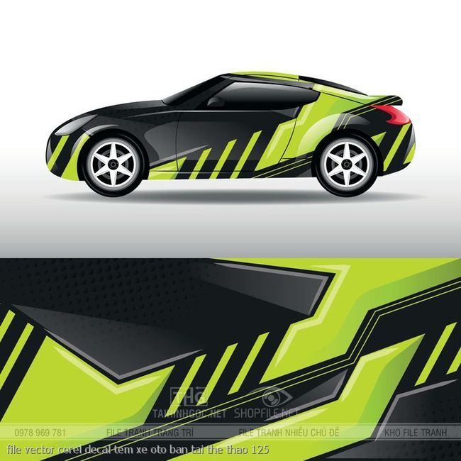 file vector corel decal tem xe oto ban tai the thao 125