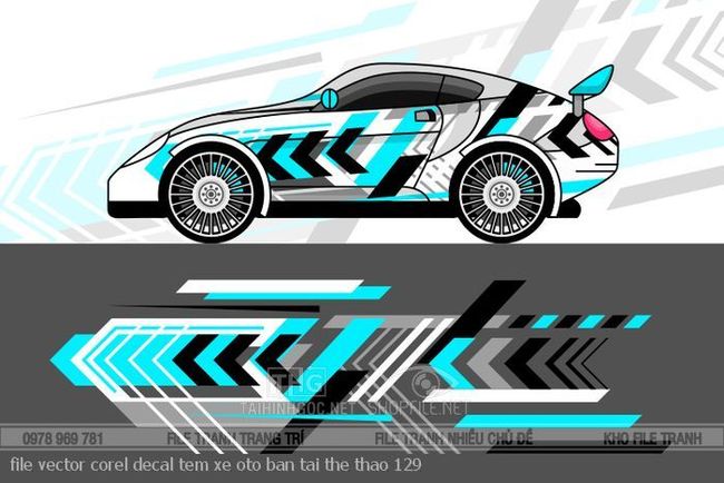 file vector corel decal tem xe oto ban tai the thao 129