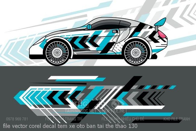 file vector corel decal tem xe oto ban tai the thao 130