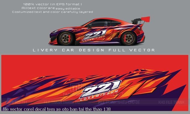 file vector corel decal tem xe oto ban tai the thao 138