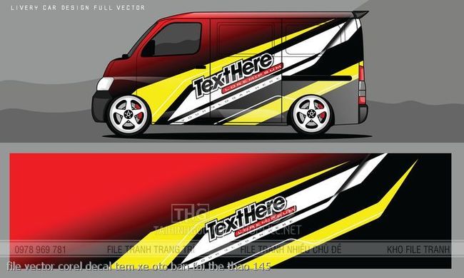 file vector corel decal tem xe oto ban tai the thao 145