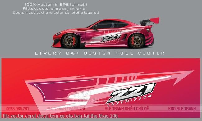file vector corel decal tem xe oto ban tai the thao 146