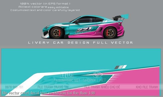 file vector corel decal tem xe oto ban tai the thao 148