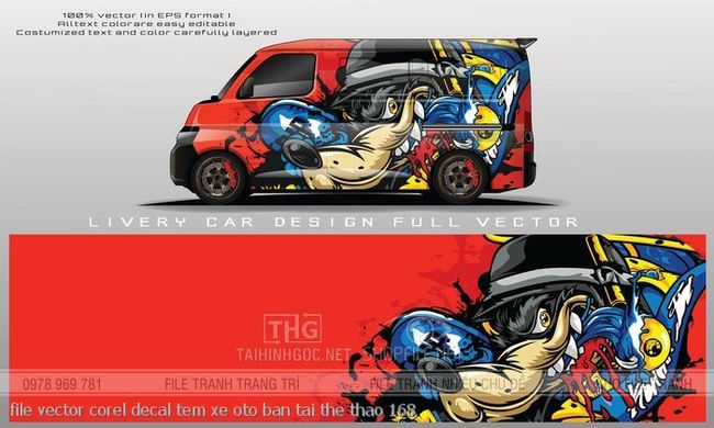 file vector corel decal tem xe oto ban tai the thao 168