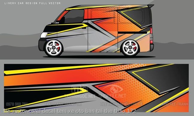 file vector corel decal tem xe oto ban tai the thao 172