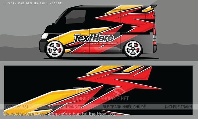 file vector corel decal tem xe oto ban tai the thao 182