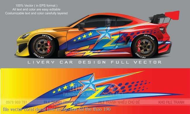 file vector corel decal tem xe oto ban tai the thao 190