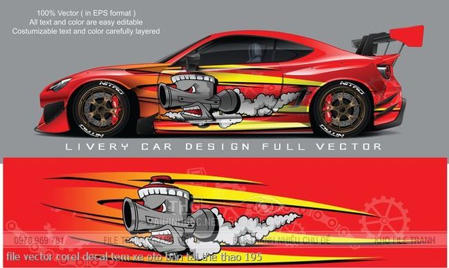 file vector corel decal tem xe oto ban tai the thao 195