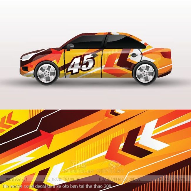 file vector corel decal tem xe oto ban tai the thao 208