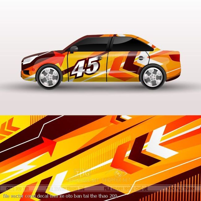 file vector corel decal tem xe oto ban tai the thao 209