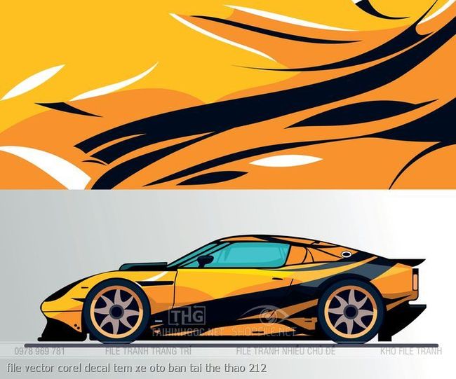 file vector corel decal tem xe oto ban tai the thao 212