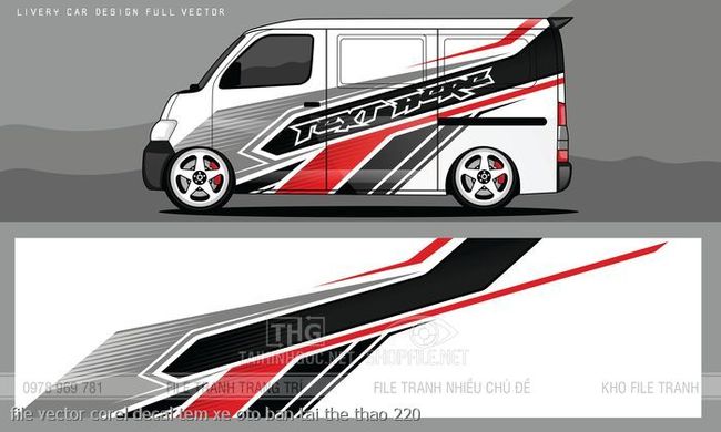 file vector corel decal tem xe oto ban tai the thao 220