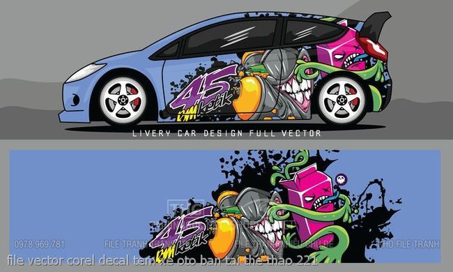 file vector corel decal tem xe oto ban tai the thao 221
