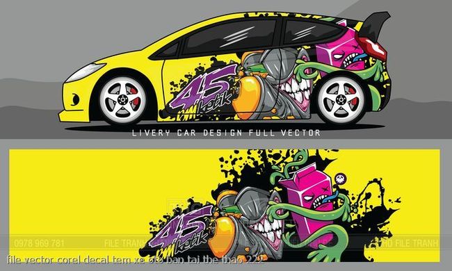 file vector corel decal tem xe oto ban tai the thao 222