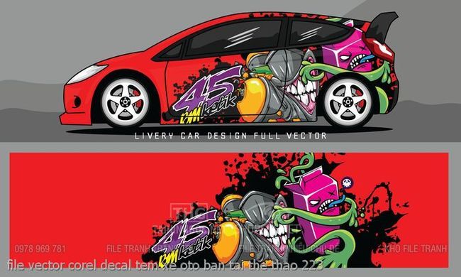 file vector corel decal tem xe oto ban tai the thao 223