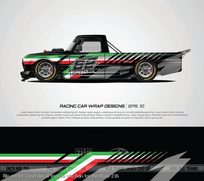 file vector corel decal tem xe oto ban tai the thao 236