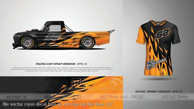 file vector corel decal tem xe oto ban tai the thao 247