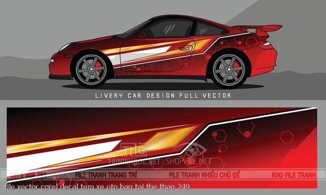 file vector corel decal tem xe oto ban tai the thao 249