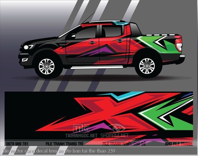 file vector corel decal tem xe oto ban tai the thao 259