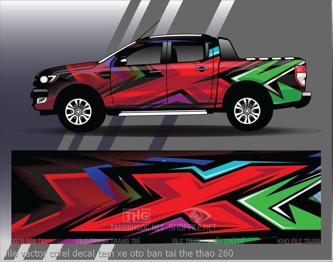 file vector corel decal tem xe oto ban tai the thao 260