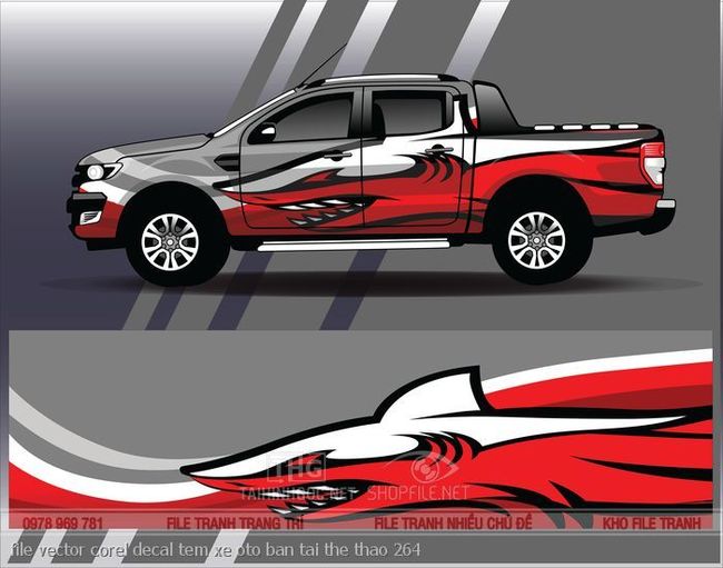 file vector corel decal tem xe oto ban tai the thao 264