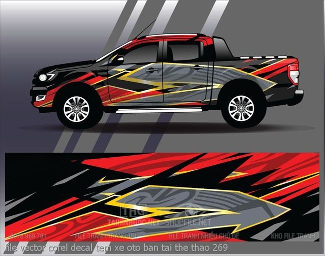 file vector corel decal tem xe oto ban tai the thao 269