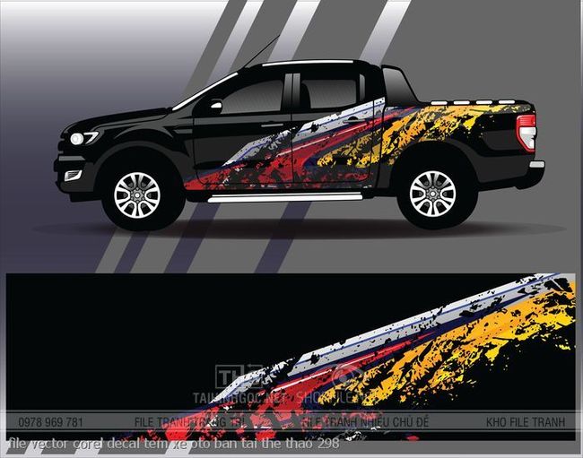 file vector corel decal tem xe oto ban tai the thao 298