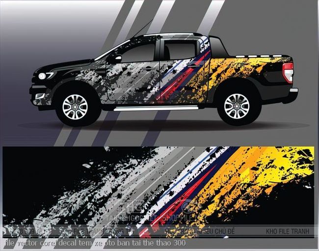 file vector corel decal tem xe oto ban tai the thao 300
