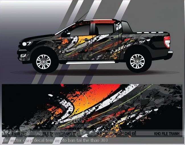 file vector corel decal tem xe oto ban tai the thao 303