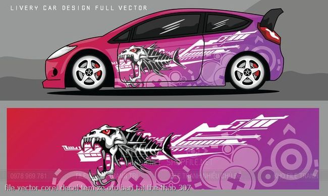 file vector corel decal tem xe oto ban tai the thao 307