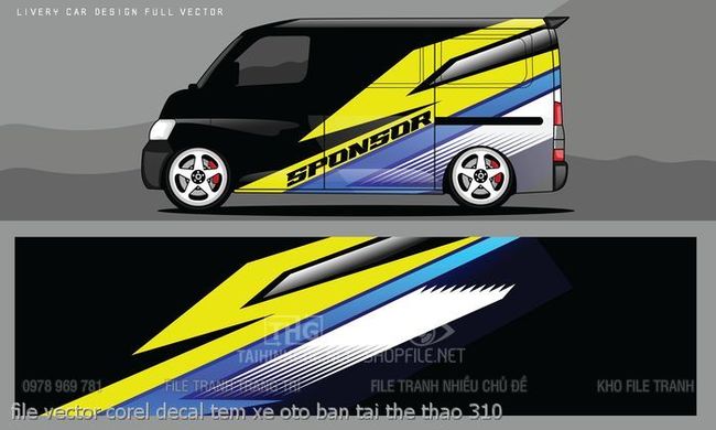 file vector corel decal tem xe oto ban tai the thao 310