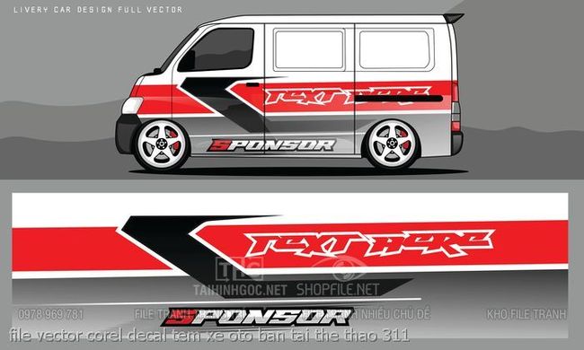 file vector corel decal tem xe oto ban tai the thao 311
