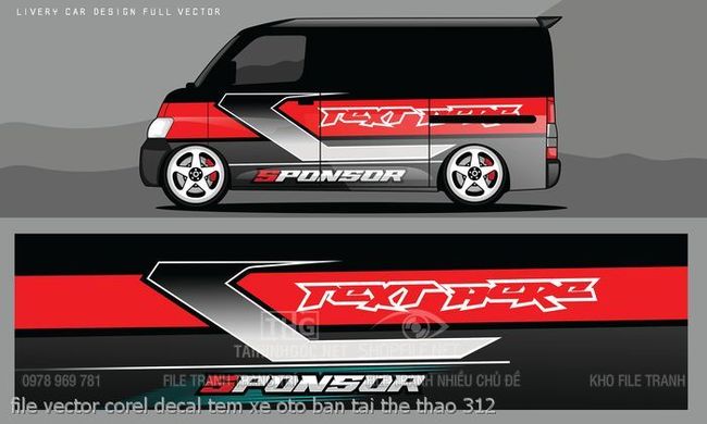 file vector corel decal tem xe oto ban tai the thao 312