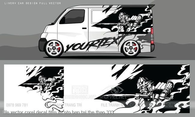 file vector corel decal tem xe oto ban tai the thao 333
