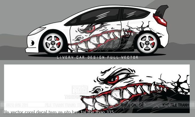 file vector corel decal tem xe oto ban tai the thao 335