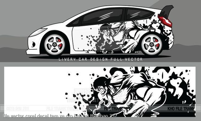 file vector corel decal tem xe oto ban tai the thao 337