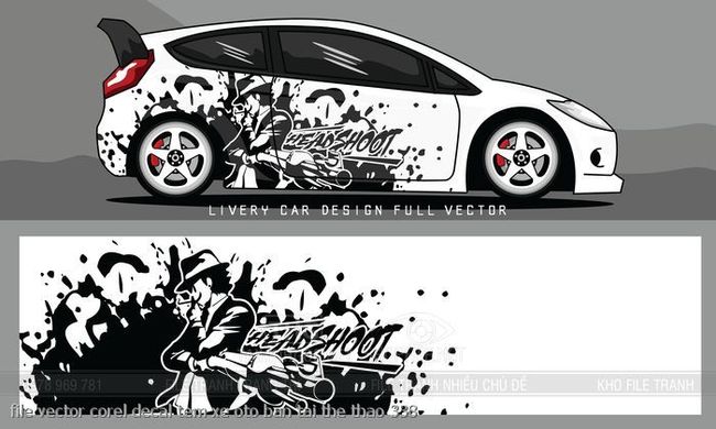 file vector corel decal tem xe oto ban tai the thao 338