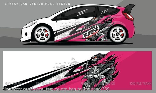 file vector corel decal tem xe oto ban tai the thao 339