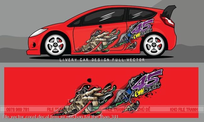 file vector corel decal tem xe oto ban tai the thao 341
