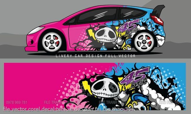 file vector corel decal tem xe oto ban tai the thao 344
