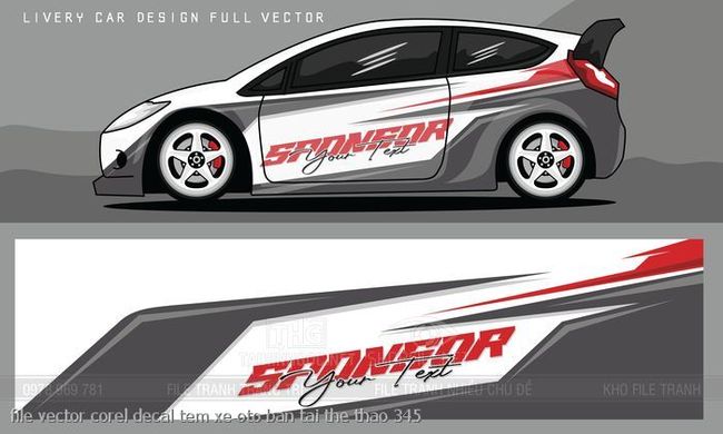 file vector corel decal tem xe oto ban tai the thao 345