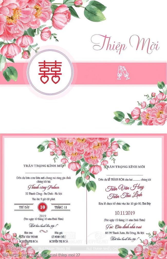 file vector corel mau thiep cuoi thiep moi 27